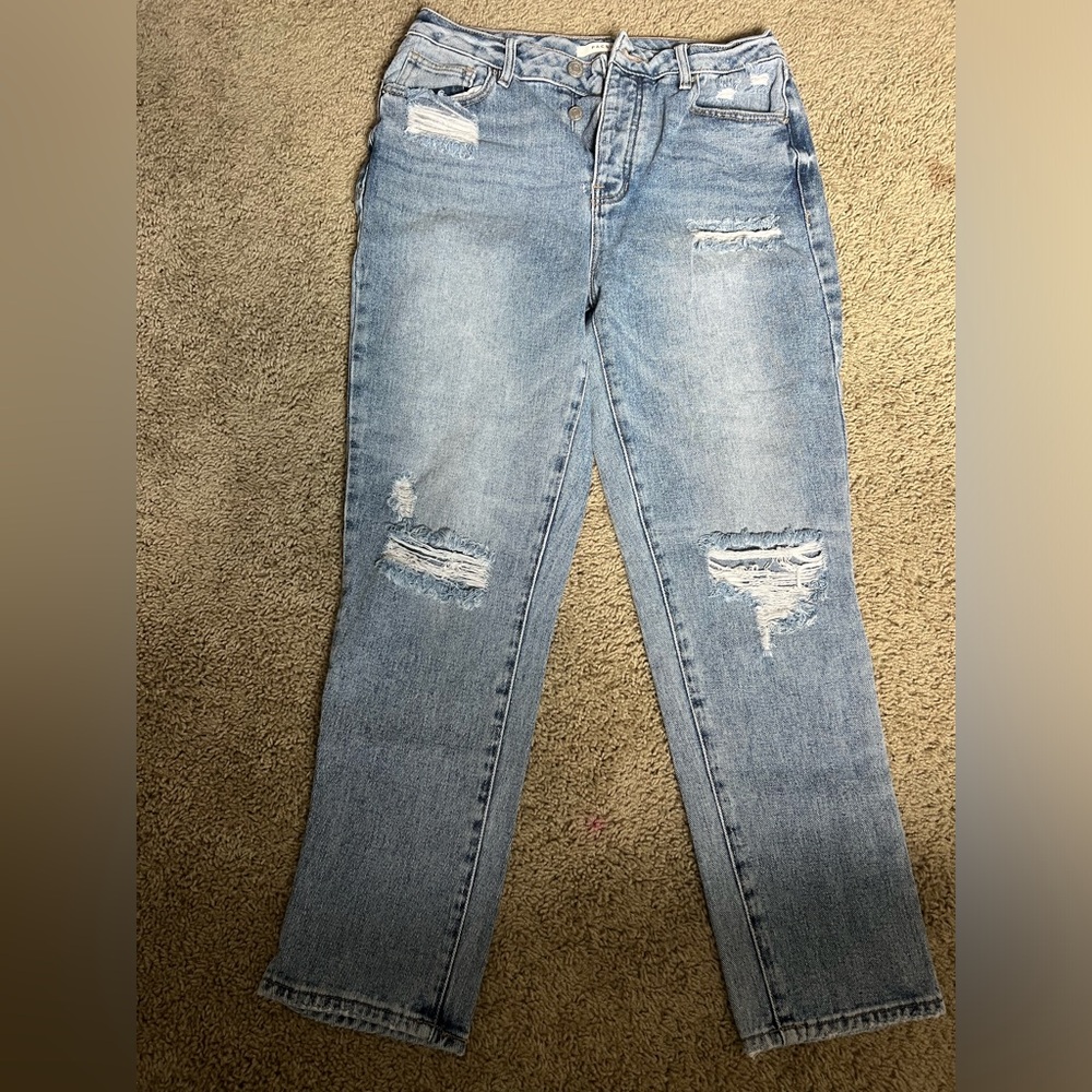 Distressed Light Blue Pacsun Women's ‘Mom Jeans’